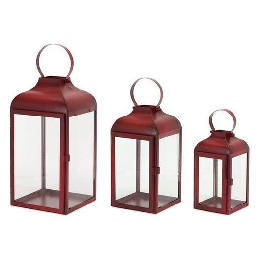 Iron & Glass Lanterns (3 Sizes)