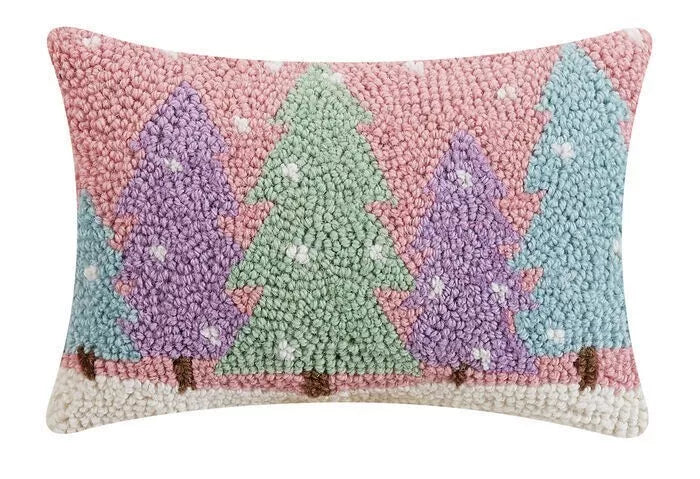 Snowy Bright Forest Pillow