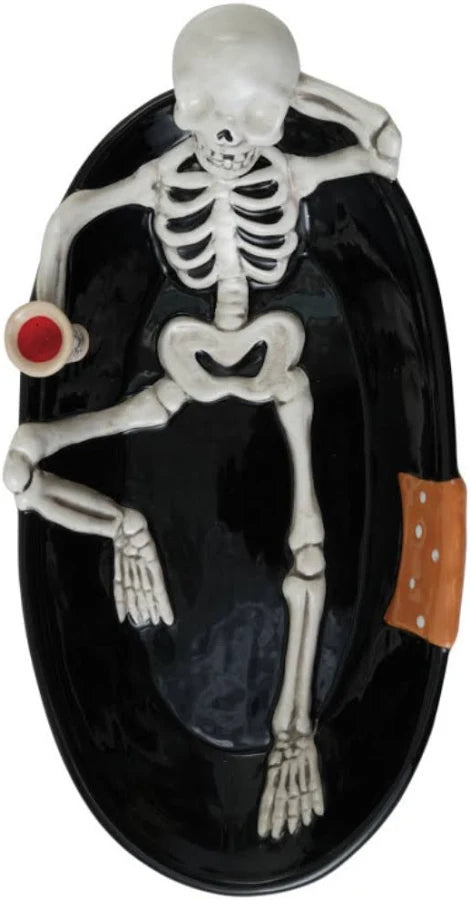 Creative Co-op - Ceramic Skeleton In tube Shaped Bowel
