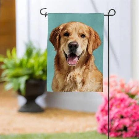 Pet Central Photo Dogs, Golden Retriever Suede Garden  Flag