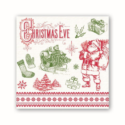 Michel Design Works - It's Christmastime Cocktail Napkins - 5" x 5"