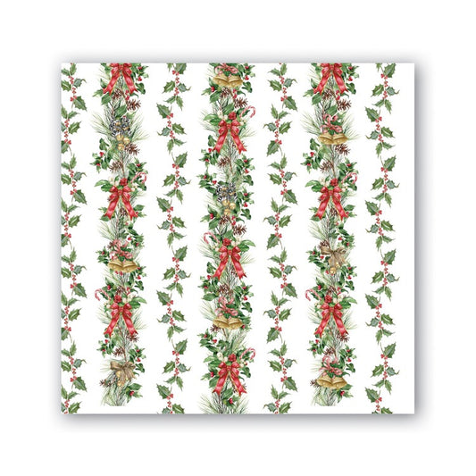 Michel Design Works - Holiday Garland Cocktail Napkins - 5" x 5"