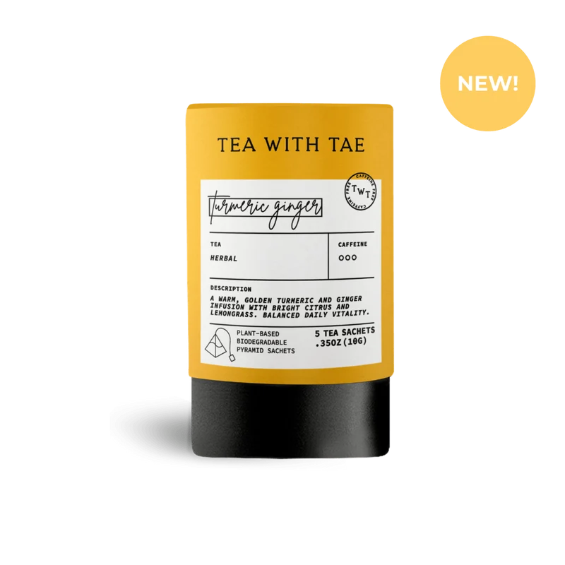 Tea with Tae - Turmeric Ginger Tea Mini Tube Gift (5 tea bags)