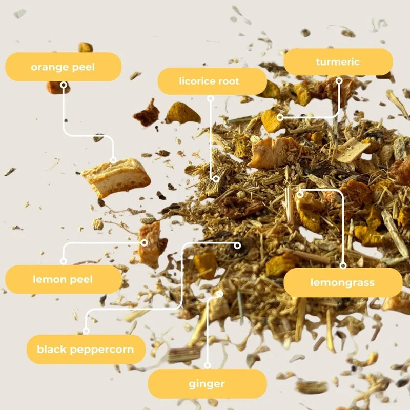 Tea with Tae - Turmeric Ginger Tea Mini Tube Gift (5 tea bags)