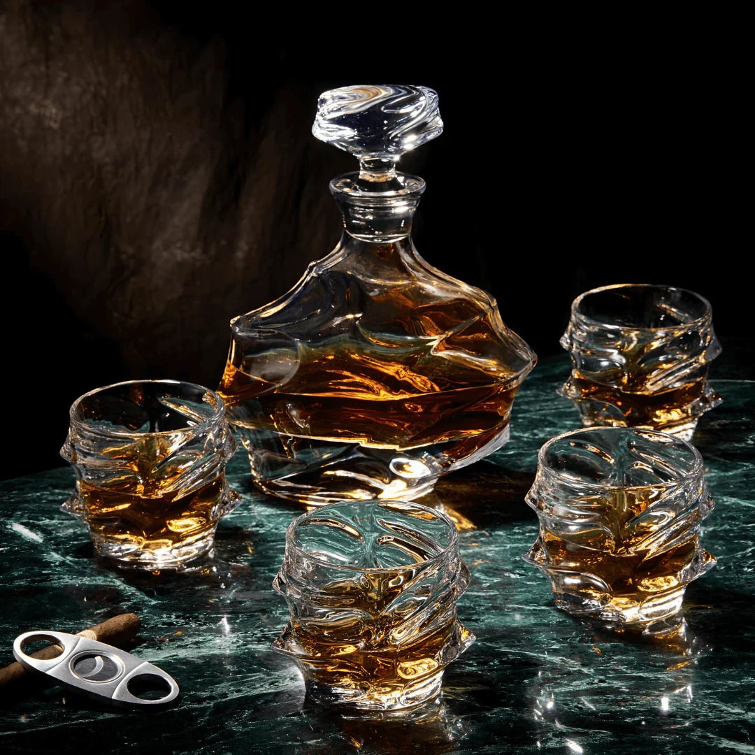 TsukiGlass - Storm Japanese Crystal Whisky Decanter