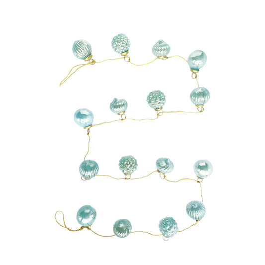 Embossed Mercury Glass Ornament Garland