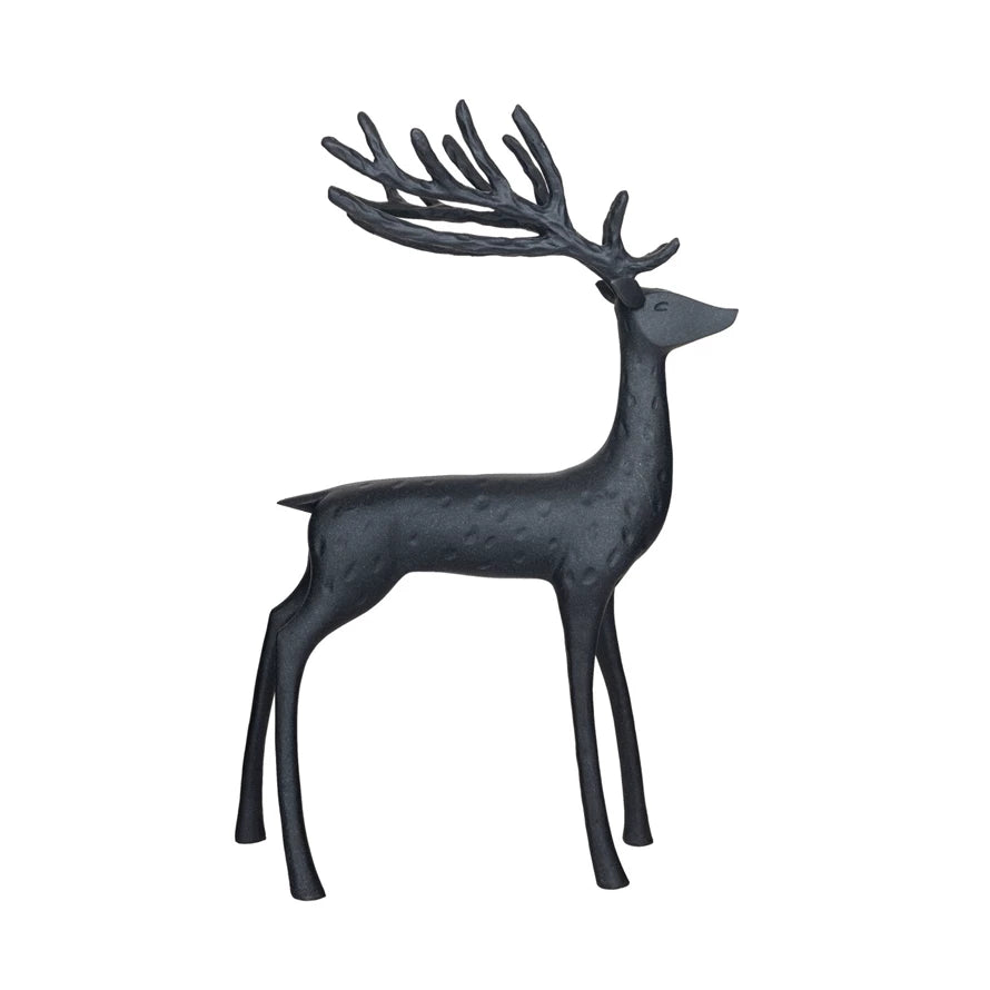 Resin Abstract Reindeer , Black