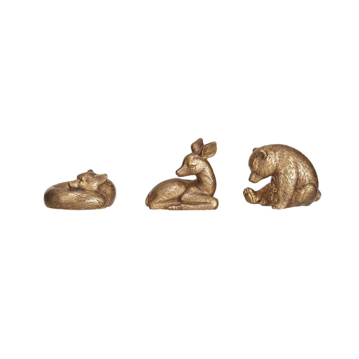 Creative Co-op - Resin Animal, antique Gold finish (3 styles)