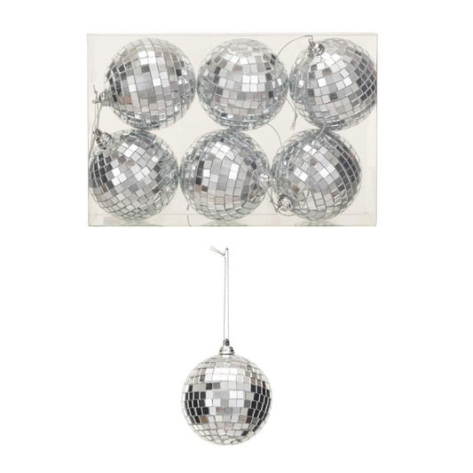 Round Glass Disco Ball Ornament