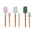 Creative Co-Op-Silicone & Wood Spatulas w/ Holiday Pattern(3 sets)