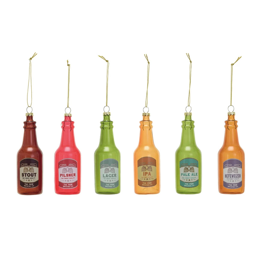 Creative Co-op - Beer Bottle Ornament  (6) Styles