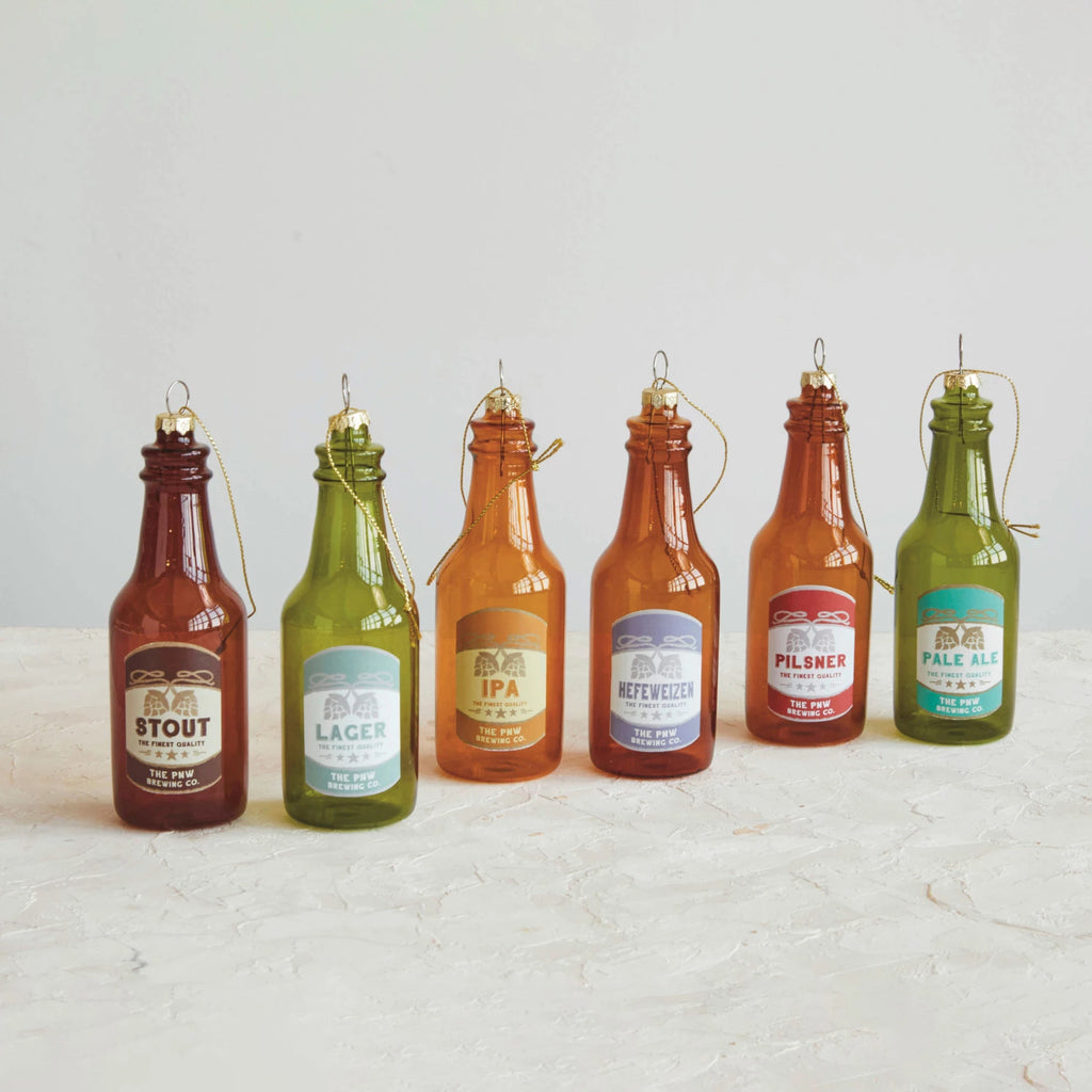 Creative Co-op - Beer Bottle Ornament  (6) Styles