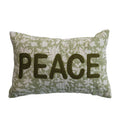 Creative Co-Op - lumbar Pillow w/Flowers Hand-Embroidered Kantha Stitch