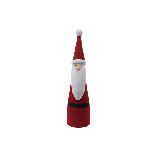 Round Paulownia Wood Santa's (2 sizes)