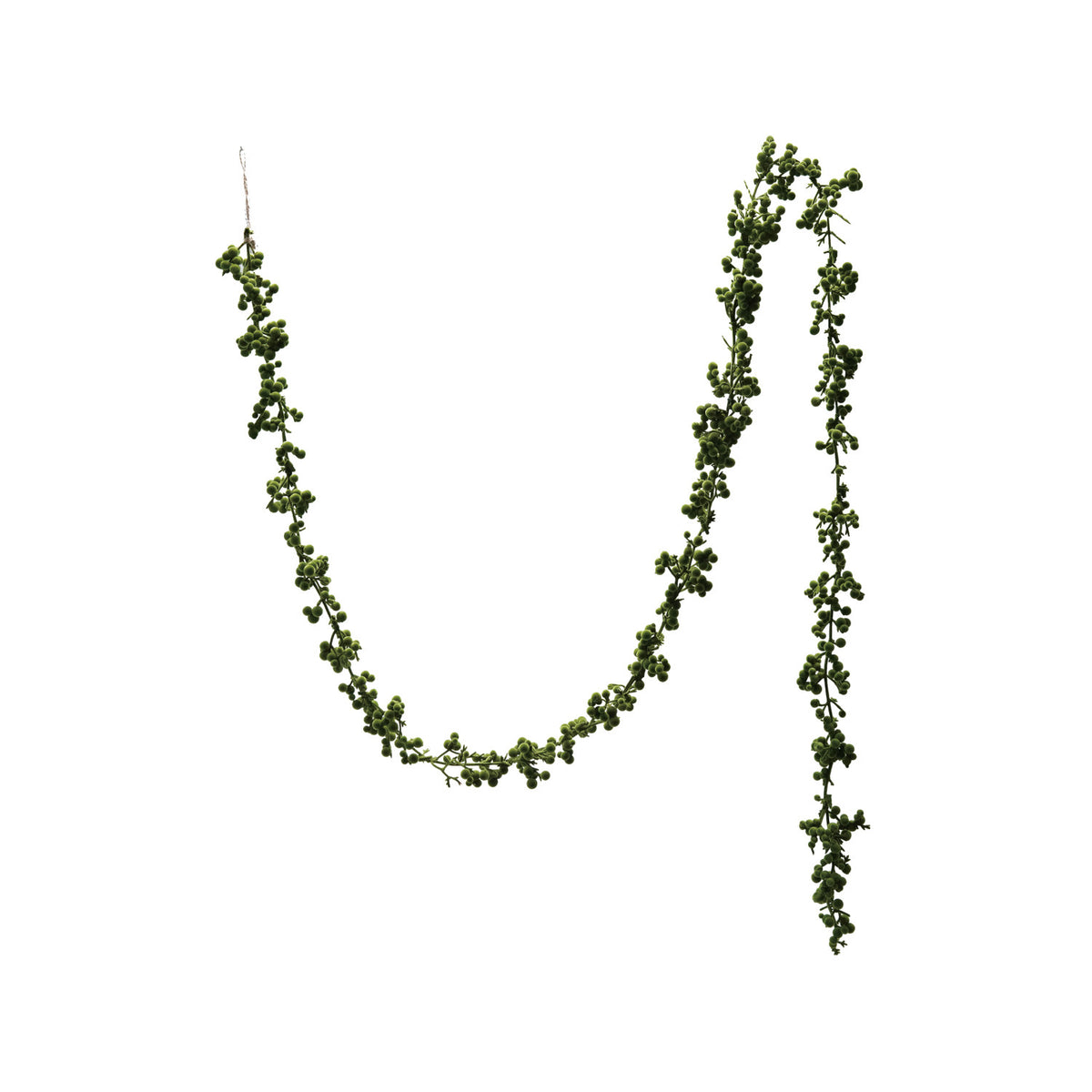 Creative Co-Op - Flocked Foam Ball Garland - Green