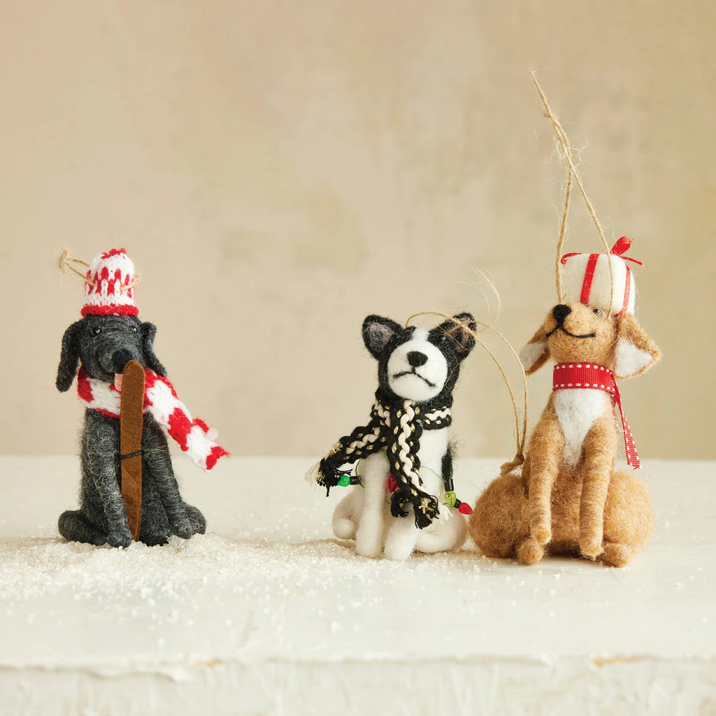 Ornament - Wool felt Dog (3 Styles)