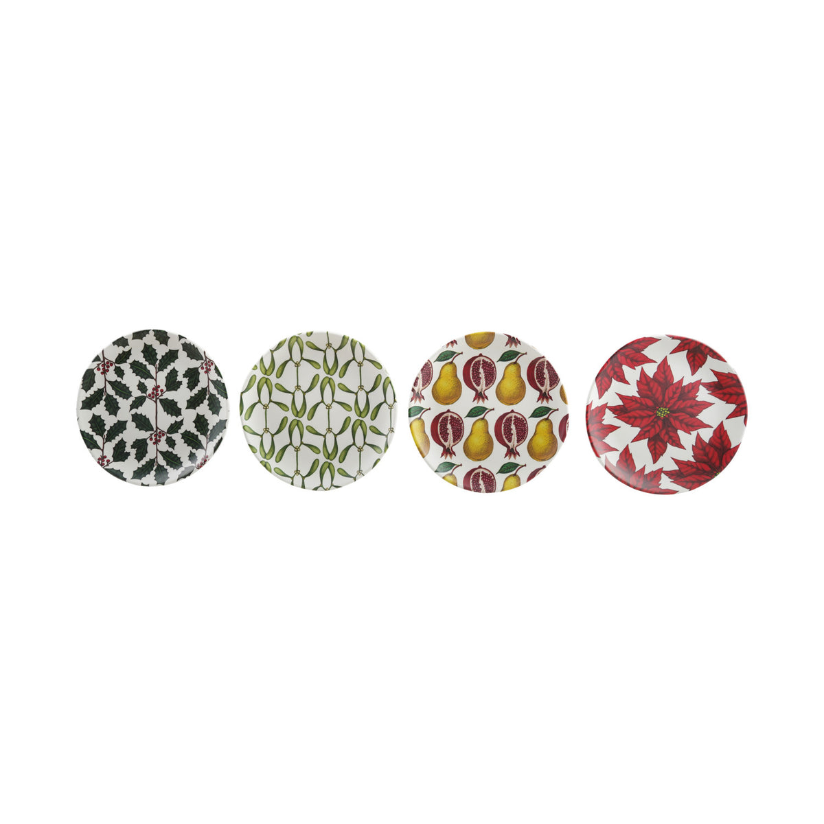 Creative Co-Op -Melamine Plate w/Seasonal Botanical Patterns (Matte) (4 Styles)